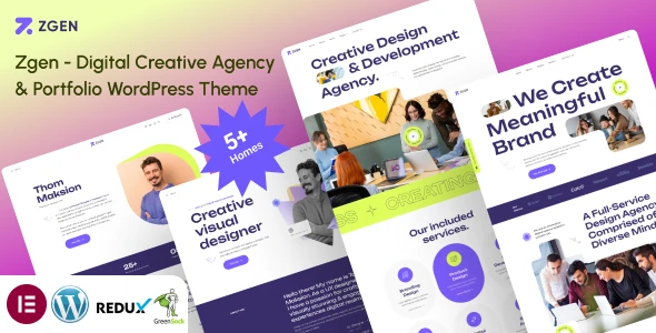Zgen – Digital Creative Agency & Portfolio WordPress Theme