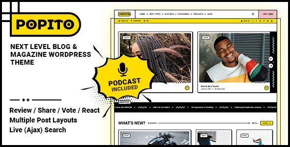Popito – Personal Blog & Magazine WordPress Theme